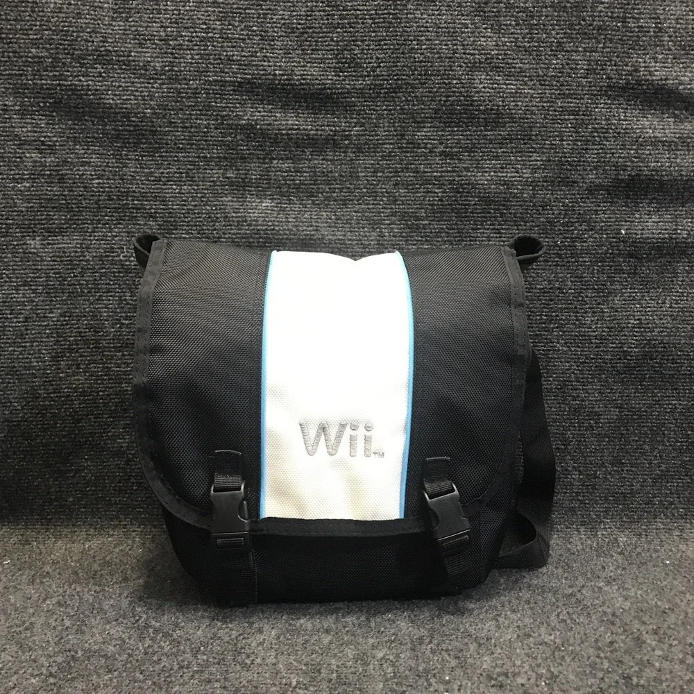 Nintendo Wii Black & White Game System Controller Console Messenger Carry Bag